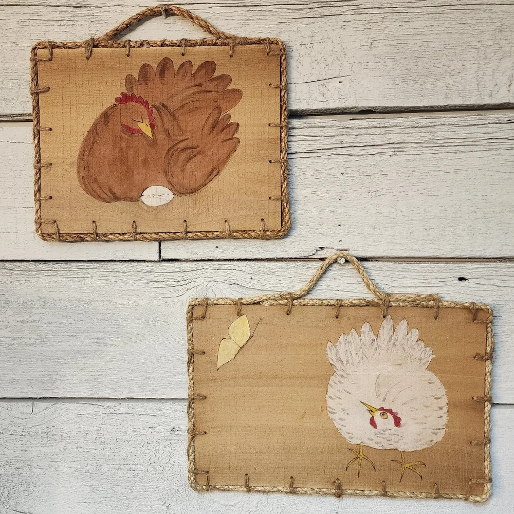 Handpainted farmhouse wood wall hangings